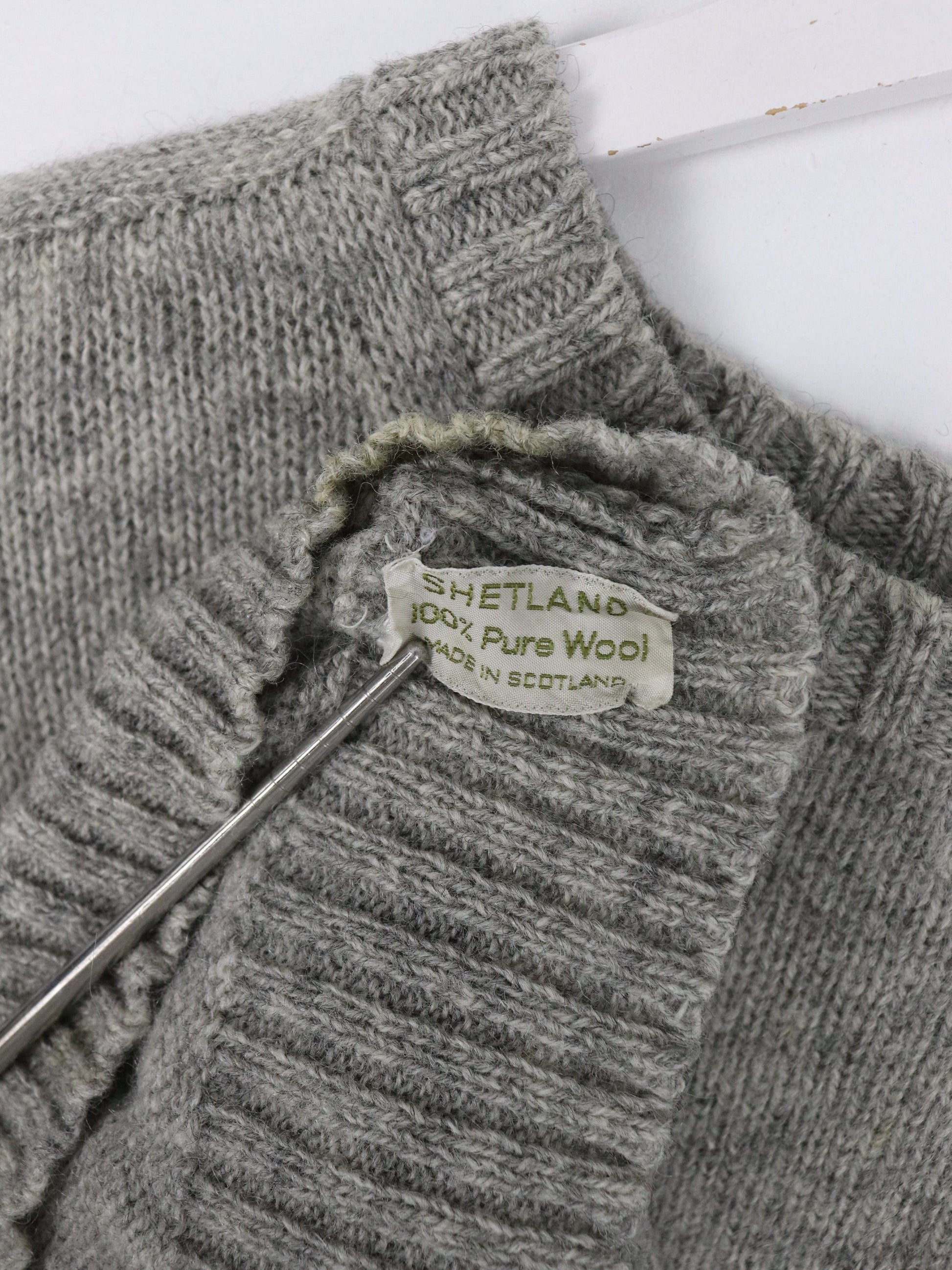 Barrie Burberry's Sweater Mens Medium Grey Wool Knit