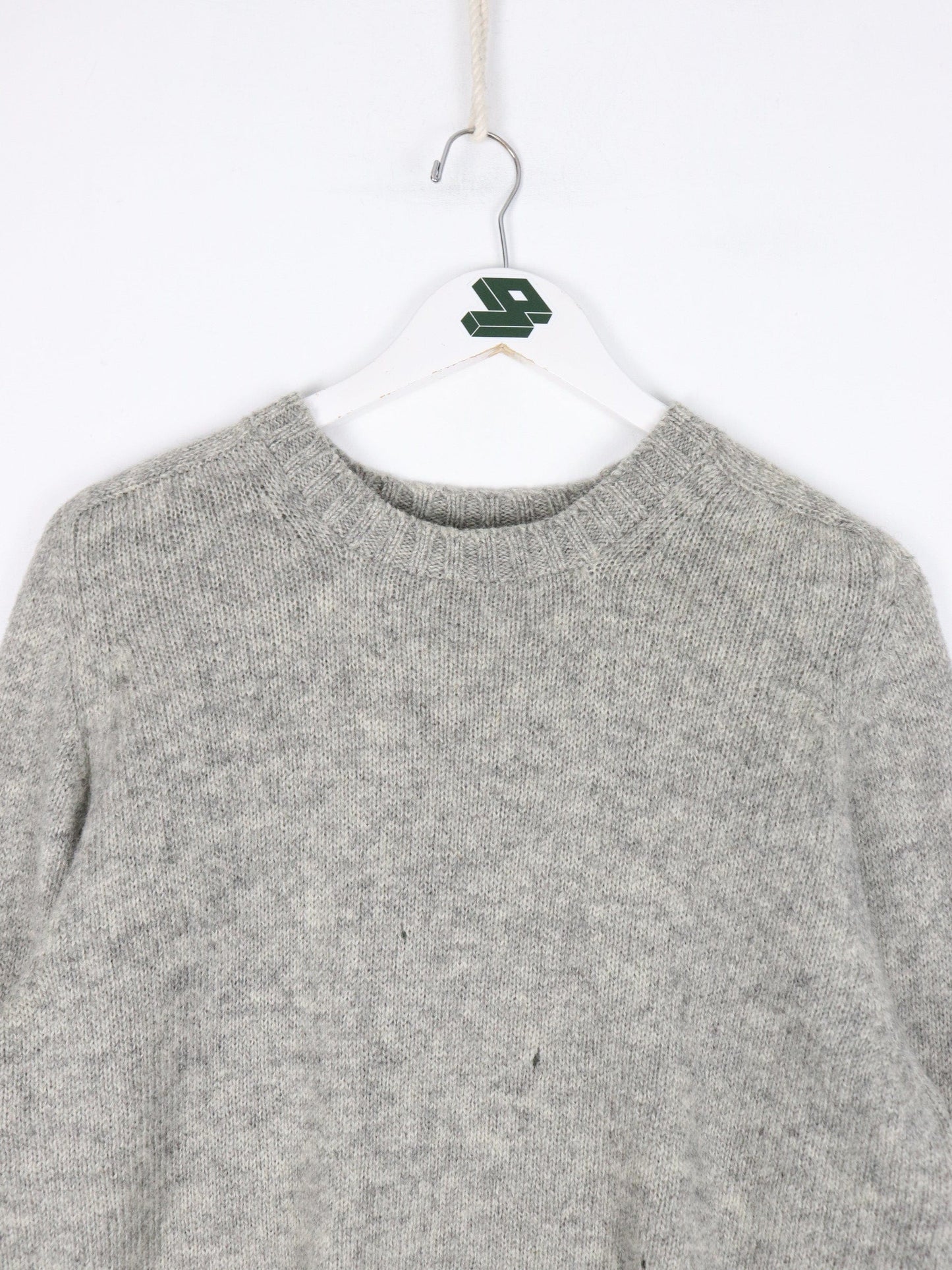 Barrie Burberry's Sweater Mens Medium Grey Wool Knit