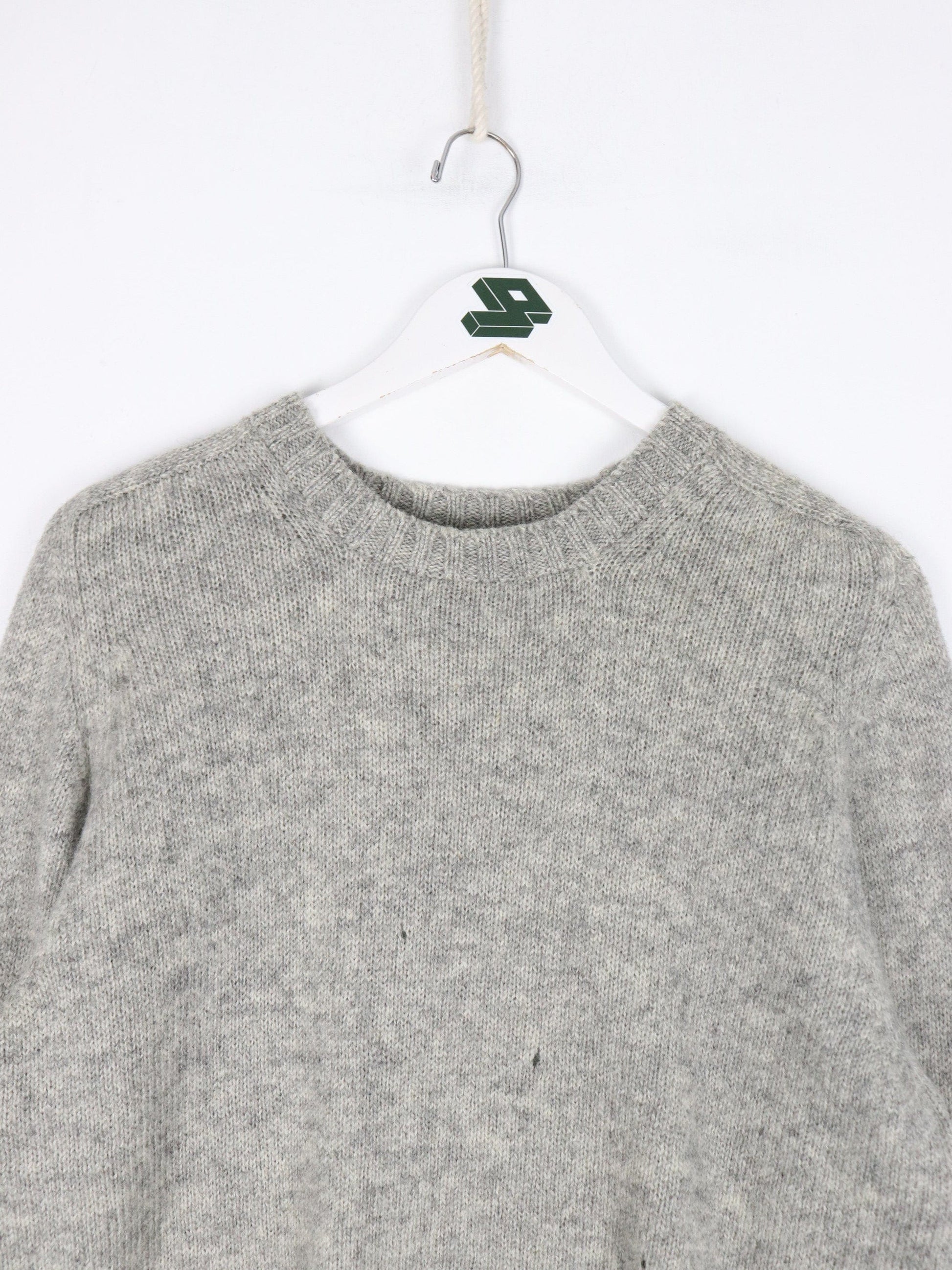 Barrie Burberry's Sweater Mens Medium Grey Wool Knit