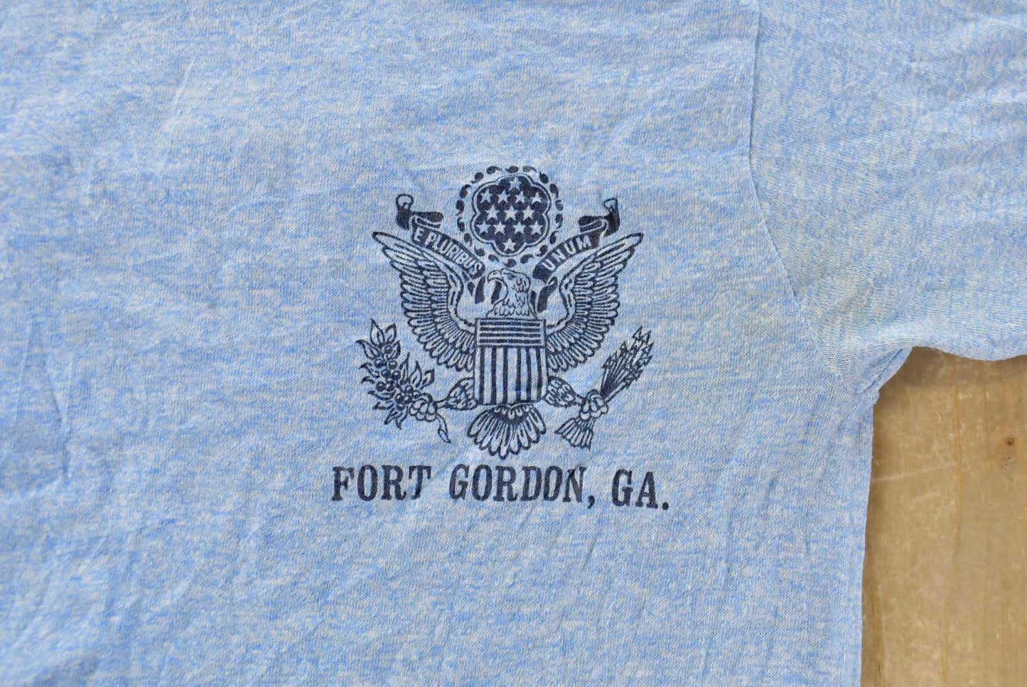 Vintage 1980s Army Fort Gordon Graphic Ringer T-Shirt Men's L