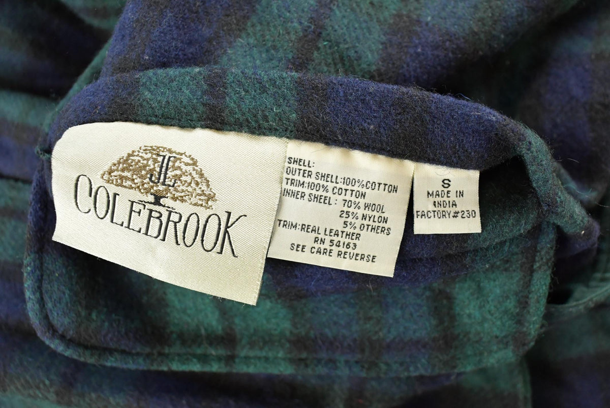 Vintage 1990s Colebrook Wool Cotton Plaid Reversible Coat Jacket Women's 1X