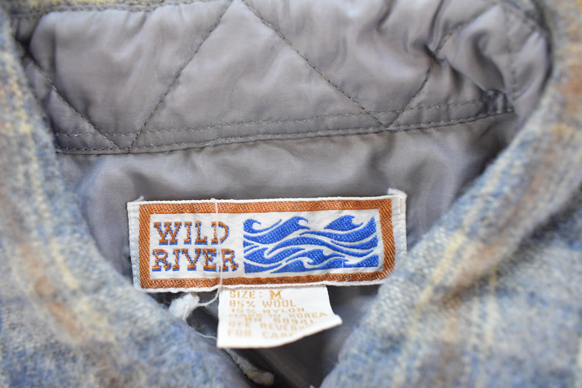 Vintage 1980s Wild River Plaid Flannel Button Up Shirt Men's S