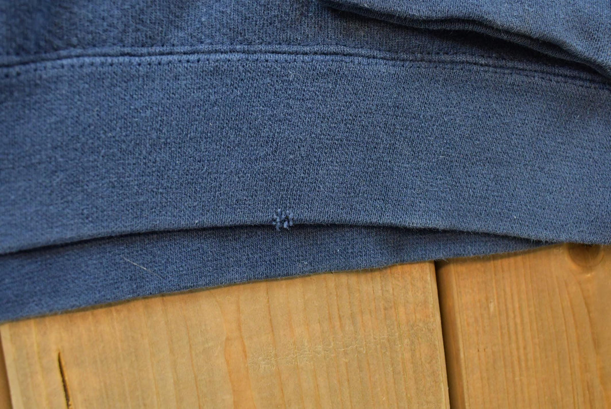 Vintage 1990s Nike Embroidered Mini Swoosh Blue Crewneck Sweatshirt Men's XL