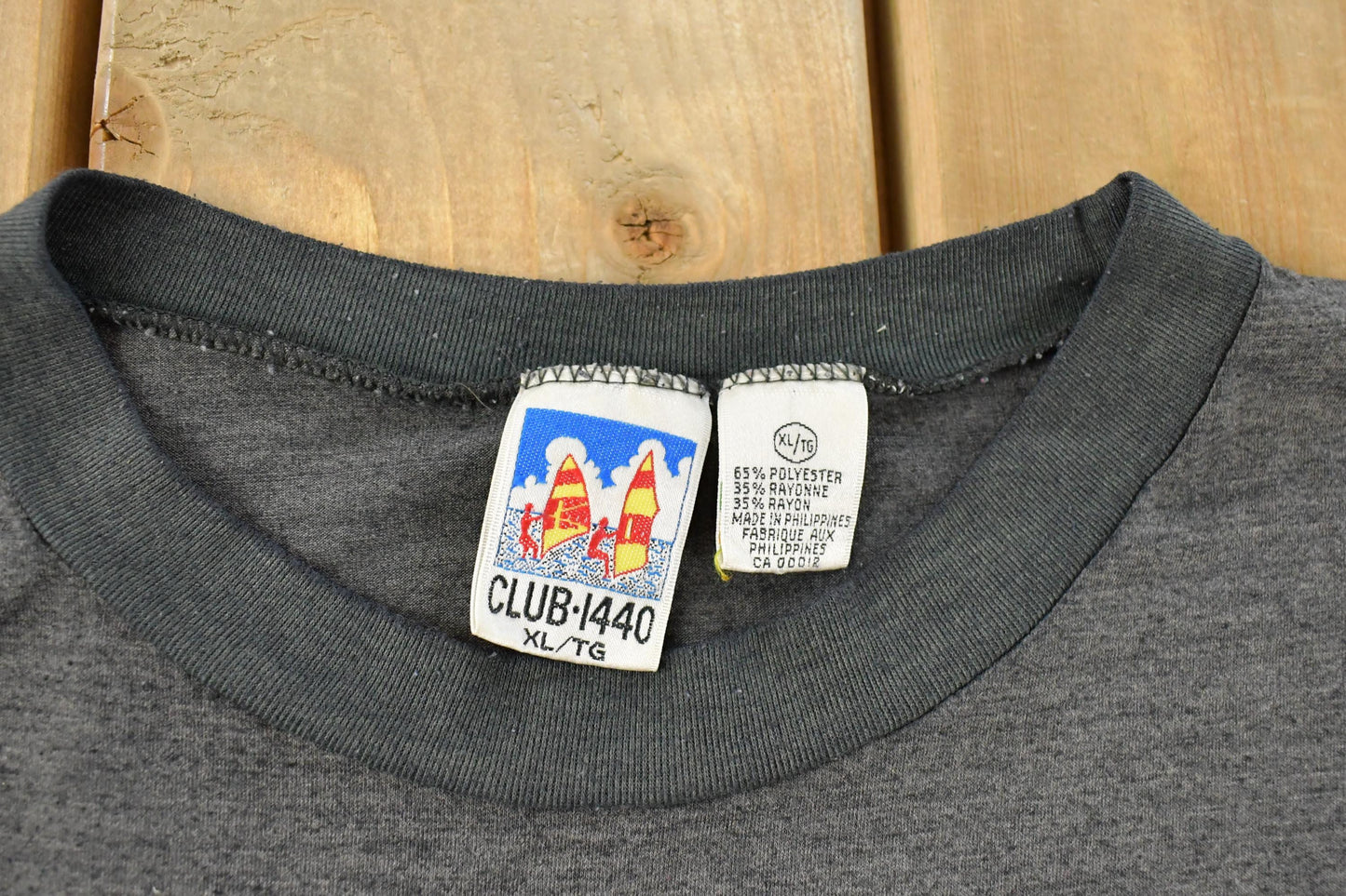 Vintage 1990s Club 1440 Surf T-Shirt Men's XL / 90s Graphic Tee / Sun Faded / Beachwear