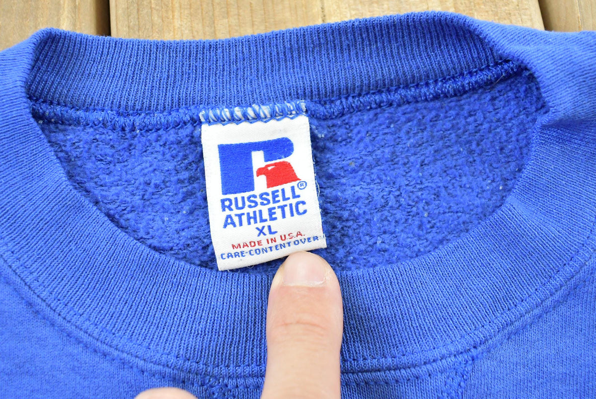 Vintage 1990s Russell Athletic The University Of Kansas Jayhawks Collegiate Crewneck Sweatshirt Men's L