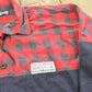 Vintage 1990s University Place NY Quarter Button Plaid Crewneck Sweatshirt S