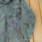 Vintage 1960s Champion Paint Splatter Button Up Shirt Men's Large
