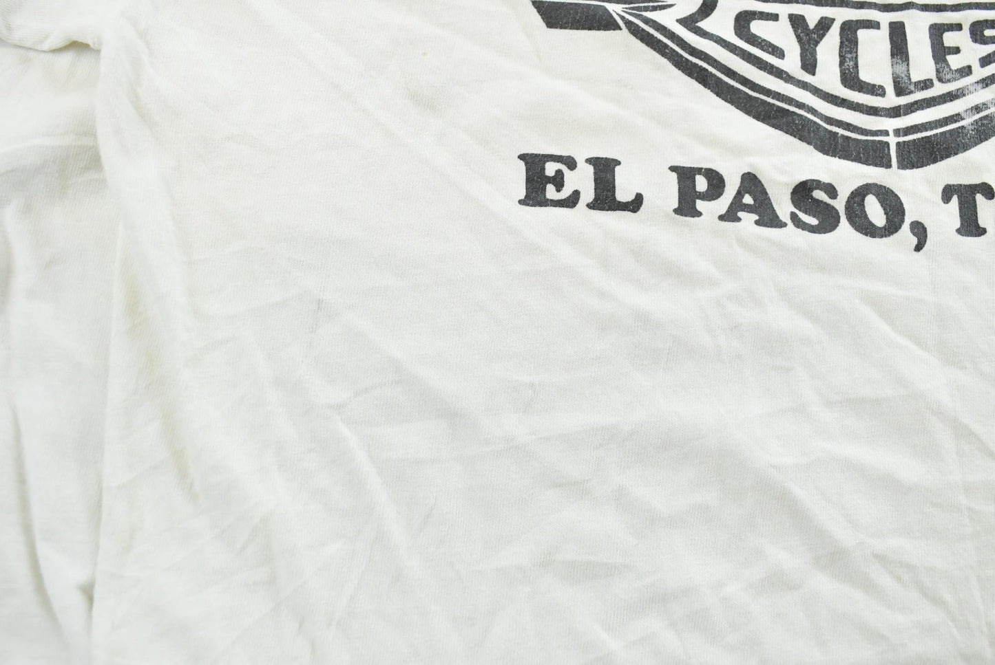 Vintage 1989 3D Emblem El Paso Texas Bald Eagle Harley-Davidson Motorcycles Long Sleeve T-Shirt Mens S
