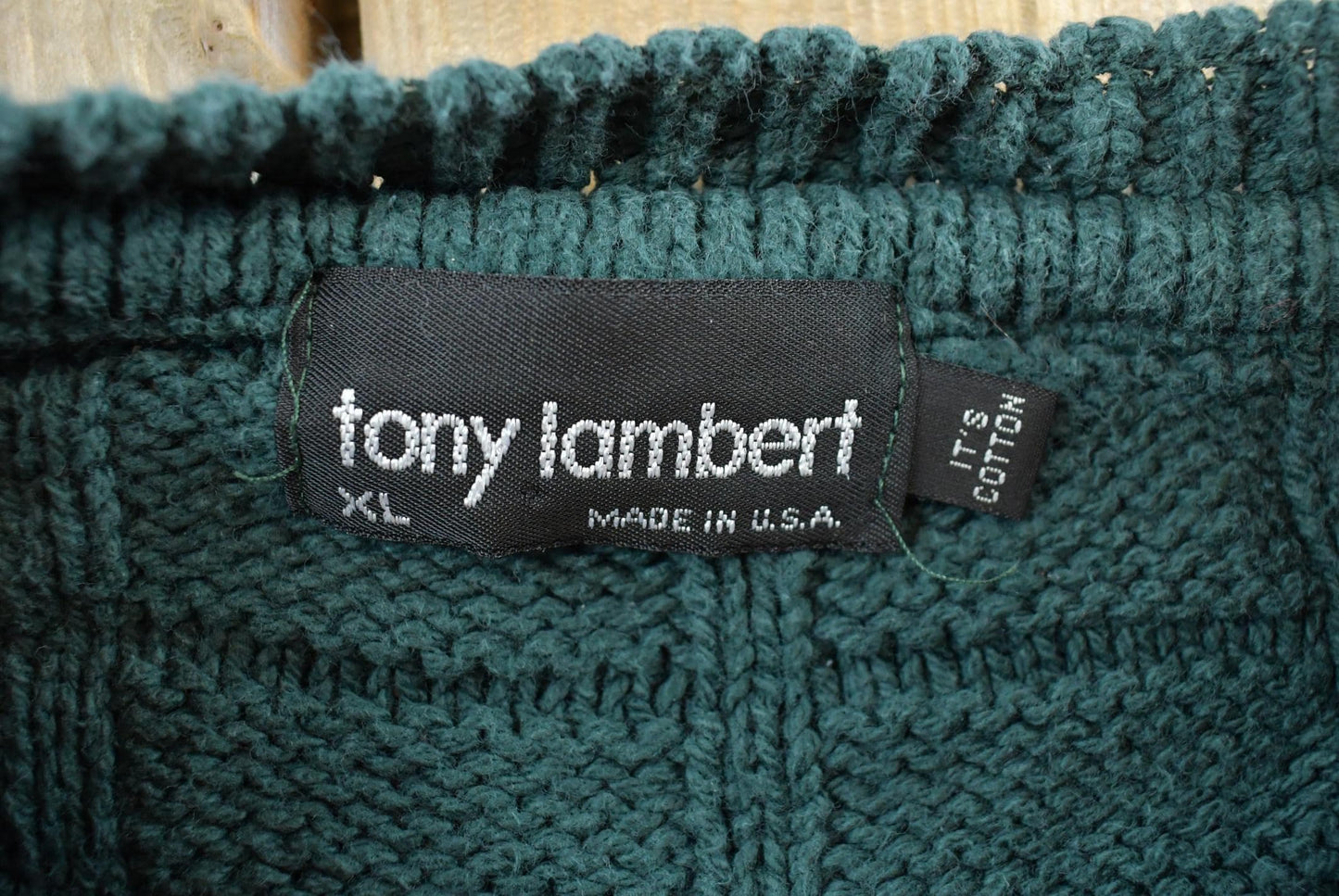 Vintage Tony Lambert Knitted Textured Sweater Mens L