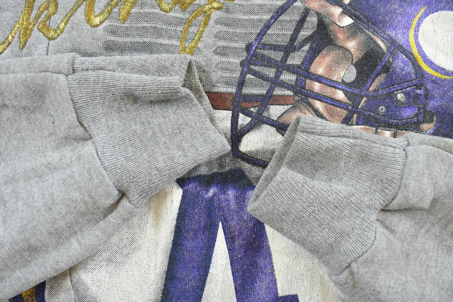 Vintage 1990s Minnesota Vikings Embroidered NFL Crewneck Sweatshirt Men's Medium