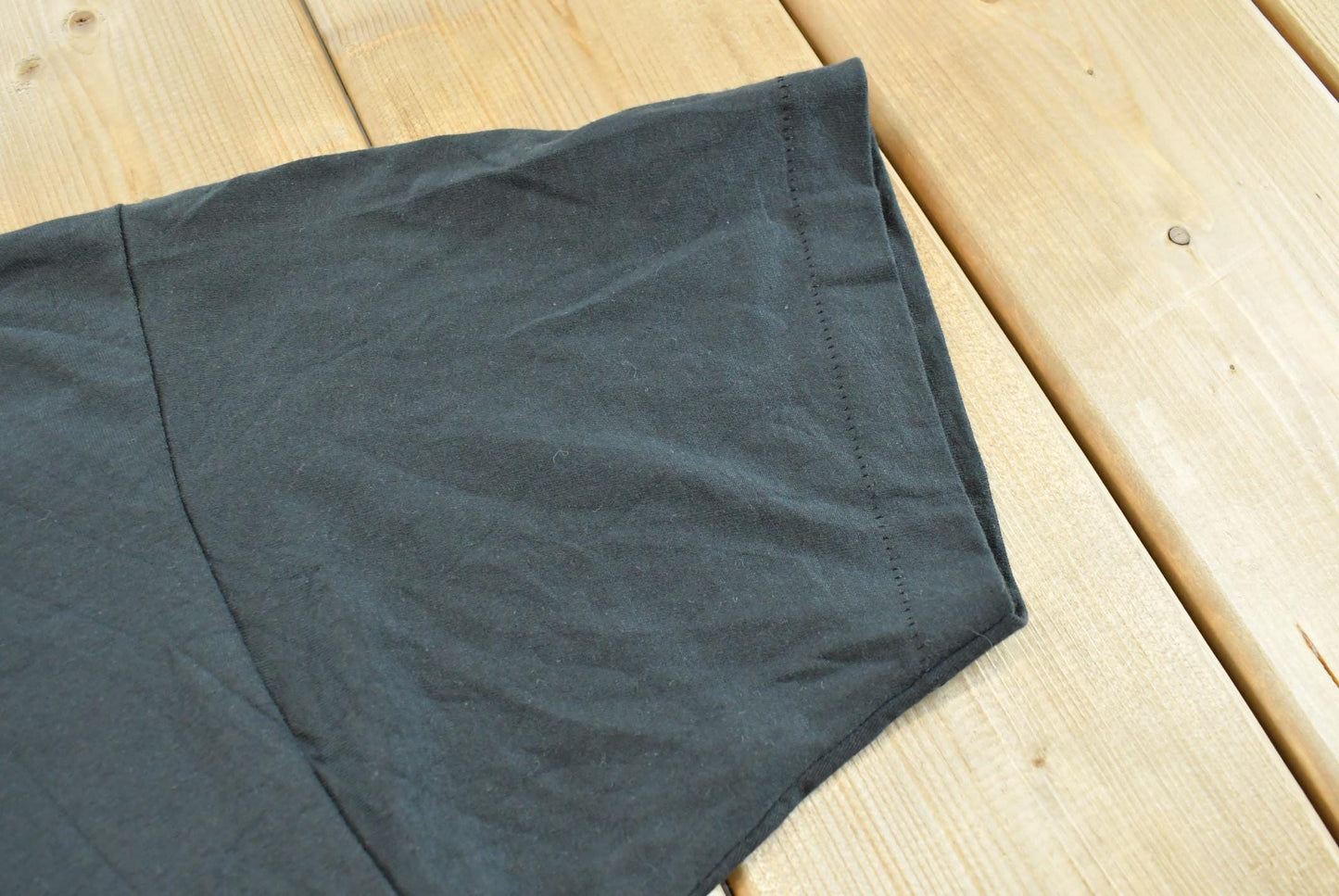 Vintage 1990s Blank Black T-Shirt Men's XL
