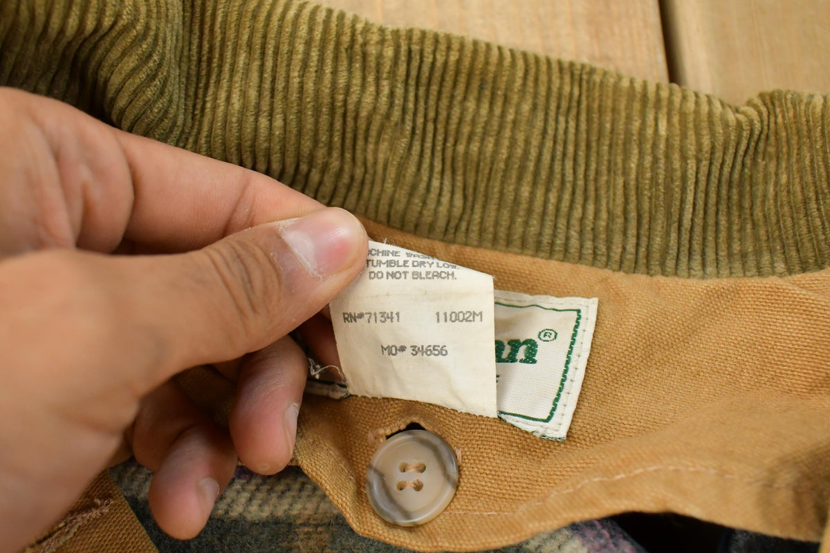 Vintage 1980s L.L. Bean Wool Lined Canvas Field Duster Jacket Women's S