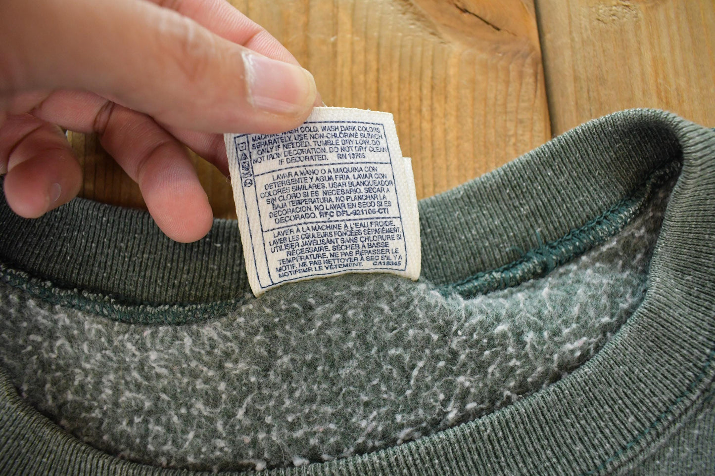 Vintage 1990s Members Mark Sun Faded Blank Green Crewneck Sweatshirt Men's XL