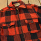 Vintage 1950s Melton Outer-Wear Full Zip Buffalo Plaid Wool Hunting Shacket Mens M