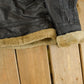Vintage 1990s Ziptex Leather Faux Shearling Jacket Men's 2XL