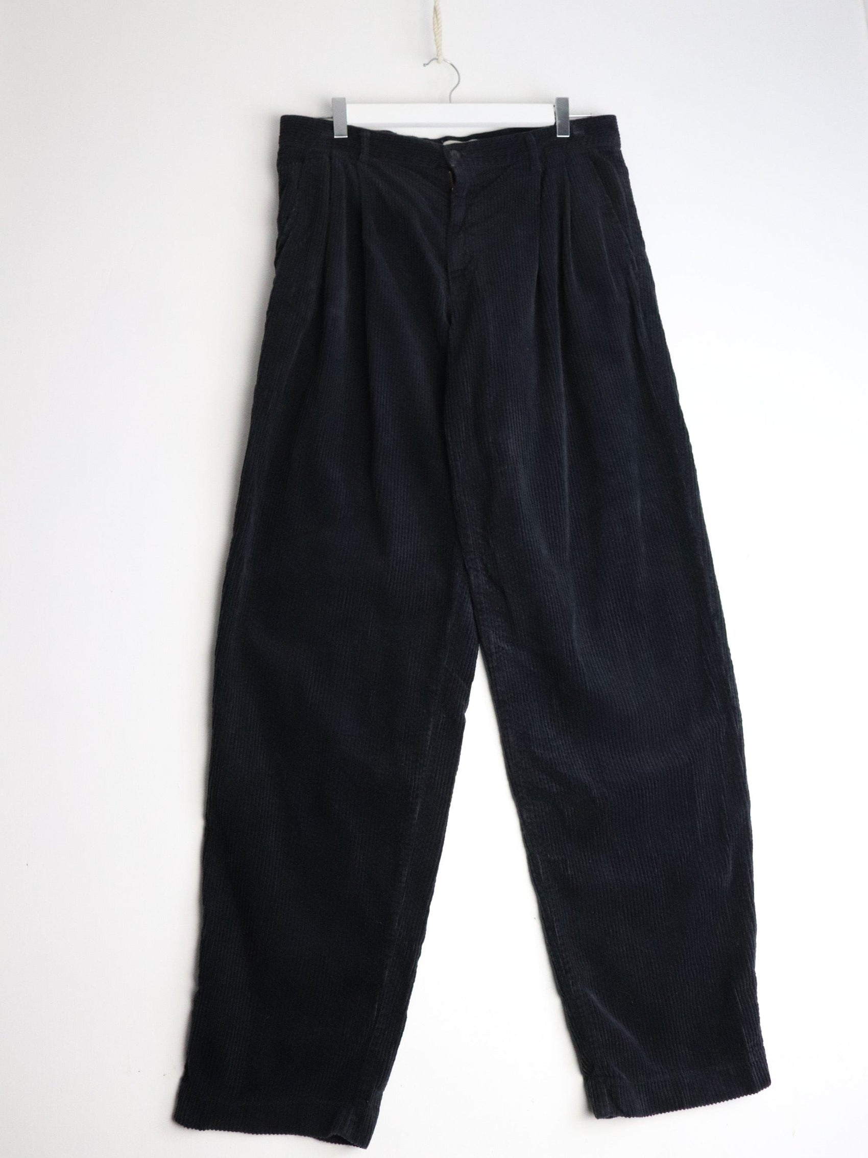 Benetton Pants Vintage Benetton Pants Mens 34 x 35 BLack Corduroy