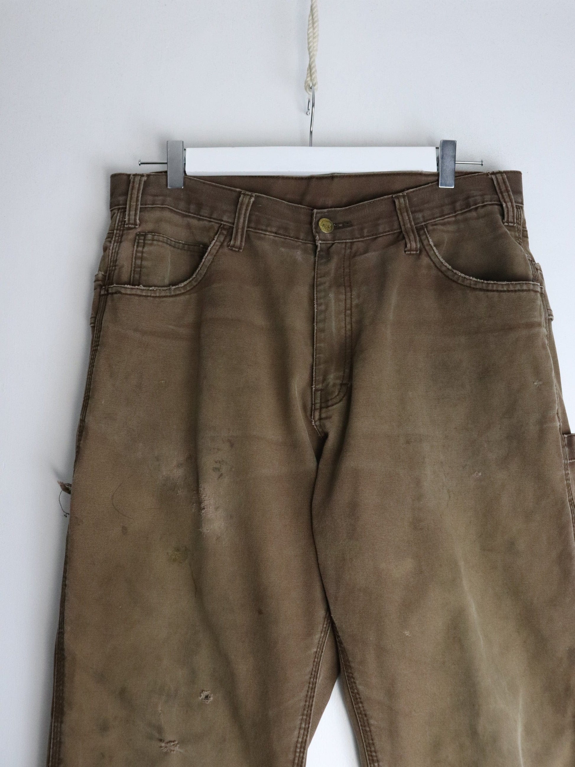 Berne Pants Mens 34 x 34 Brown Work Wear