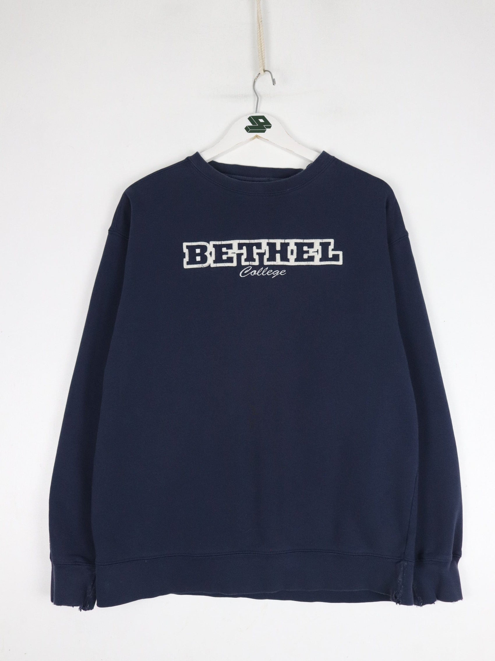 Bethel College Sweatshirt Mens Large Blue