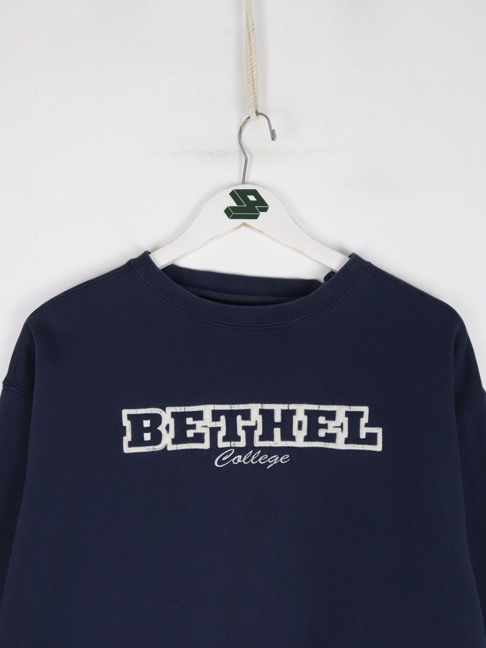 Bethel College Sweatshirt Mens Large Blue