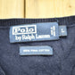 Vintage 1990s Polo Ralph Lauren Navy Blue V-neck Knit Sweatshirt Men's Medium