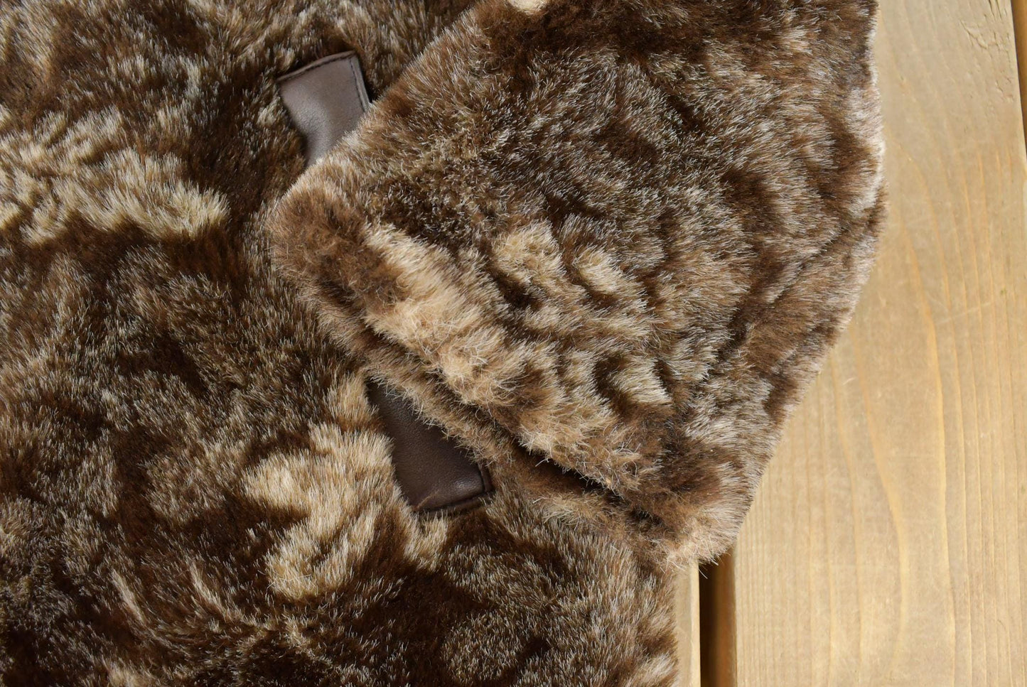 Vintage 1990s Nana Creations Full Zip Hooded Faux Fur Jacket Women's M