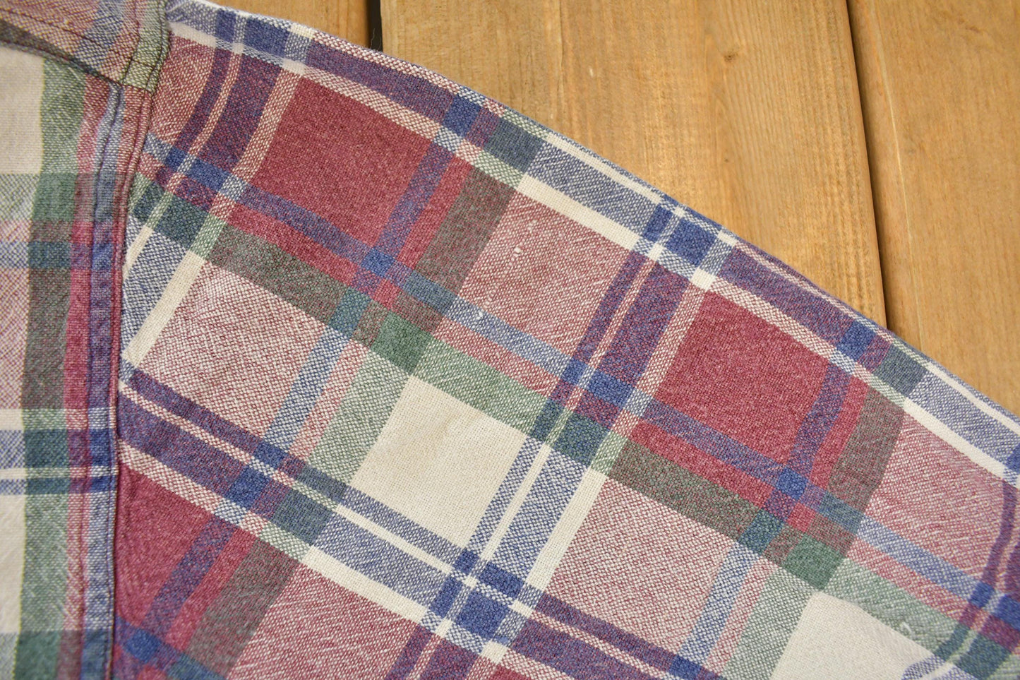Vintage 1990s Quizz Plaid Flannel Button Up Shirt Women's M