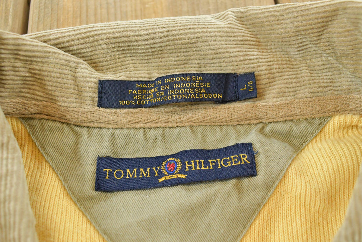 Vintage 1990s Tommy Hilfiger Long Sleeve Polo Shirt Men's L