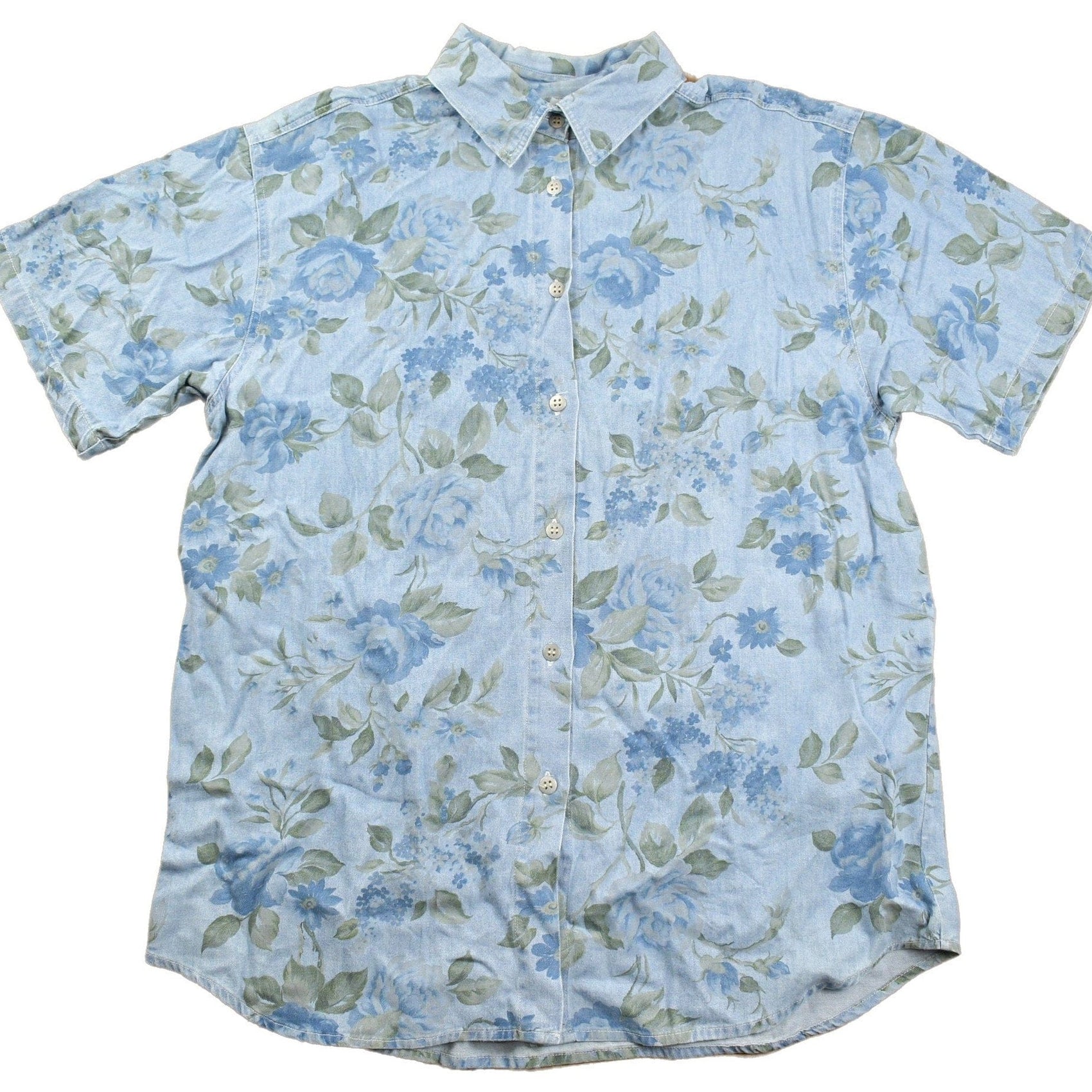 Vintage 1990s Capacity Floral Button Up Shirt Men's Large