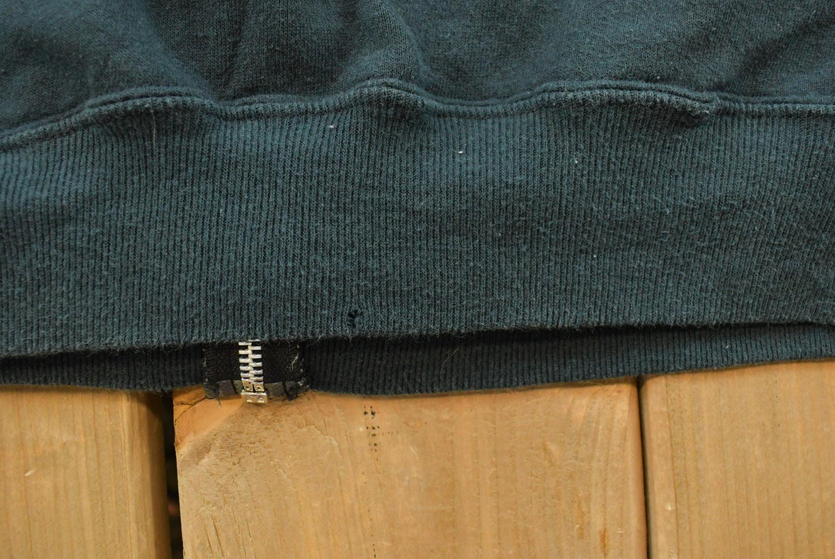 Vintage 2000s Black Blank Zip Up Hoodie Sweatshirt Men's L