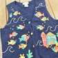 Vintage 1990s Mandal Bay Fish Theme Knit Cardigan Vest Women's