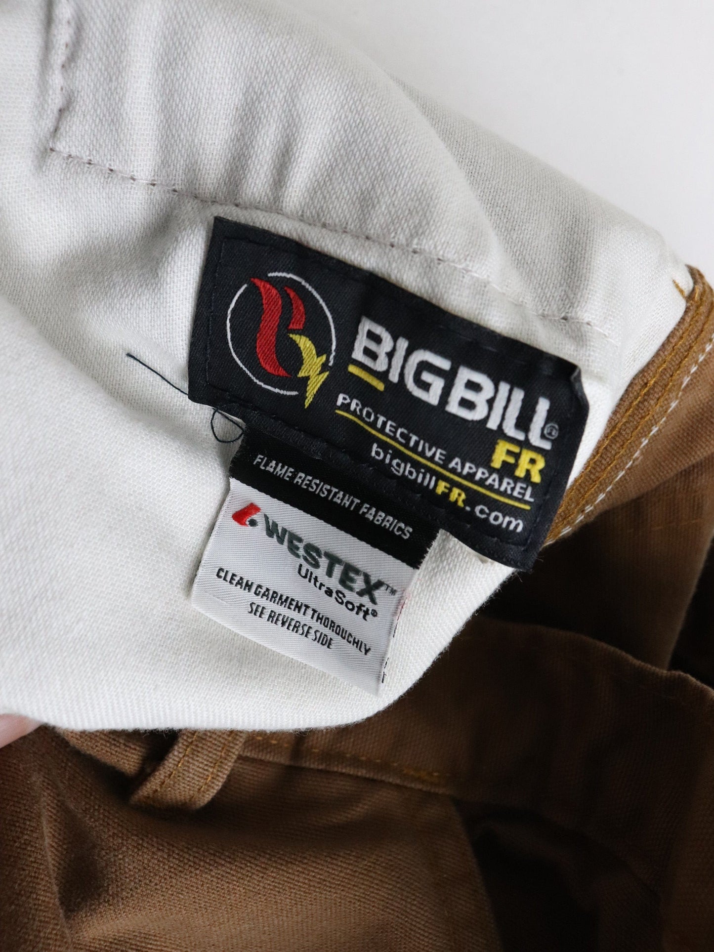 Big Bill FR Pants Mens 34 x 34 Brown Work Wear from propervintagecanada