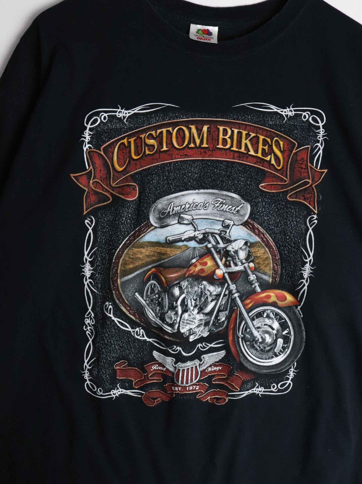 Biker T Shirt Mens 2XL Black Motorcycles