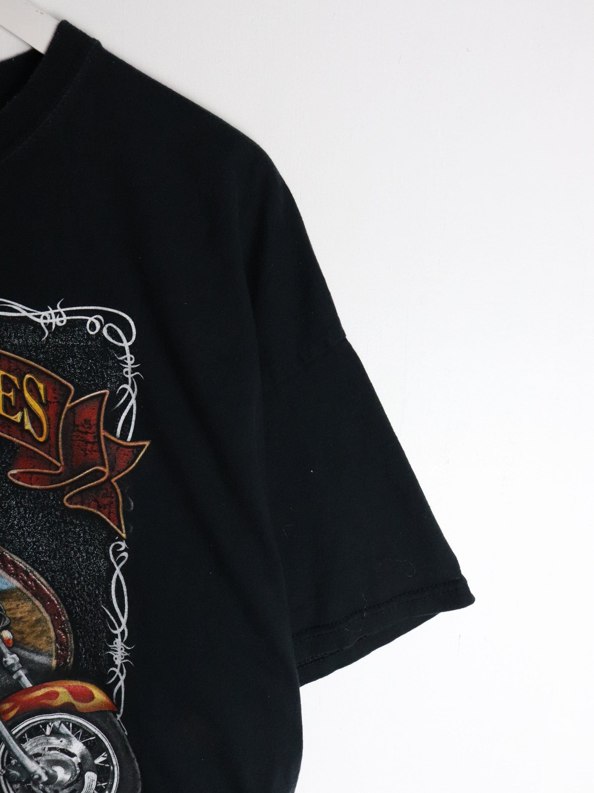 Biker T Shirt Mens 2XL Black Motorcycles