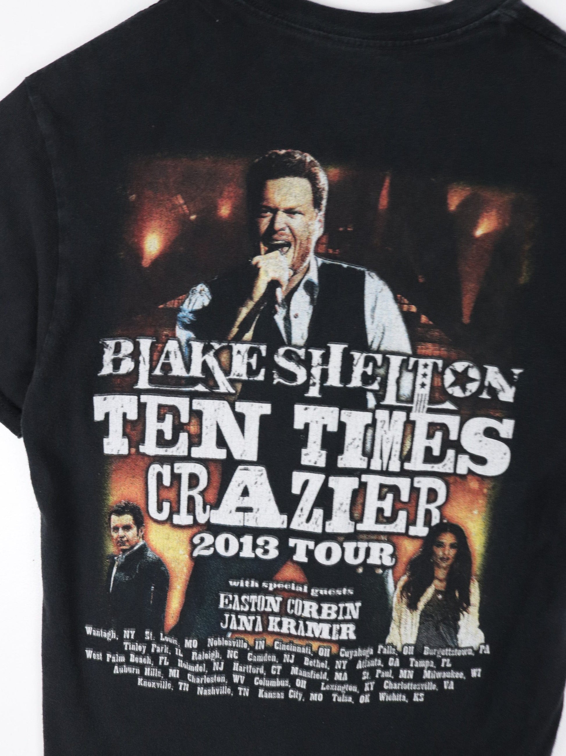Blake Shelton T Shirt Mens Small Black Ten Times Crazier Tour