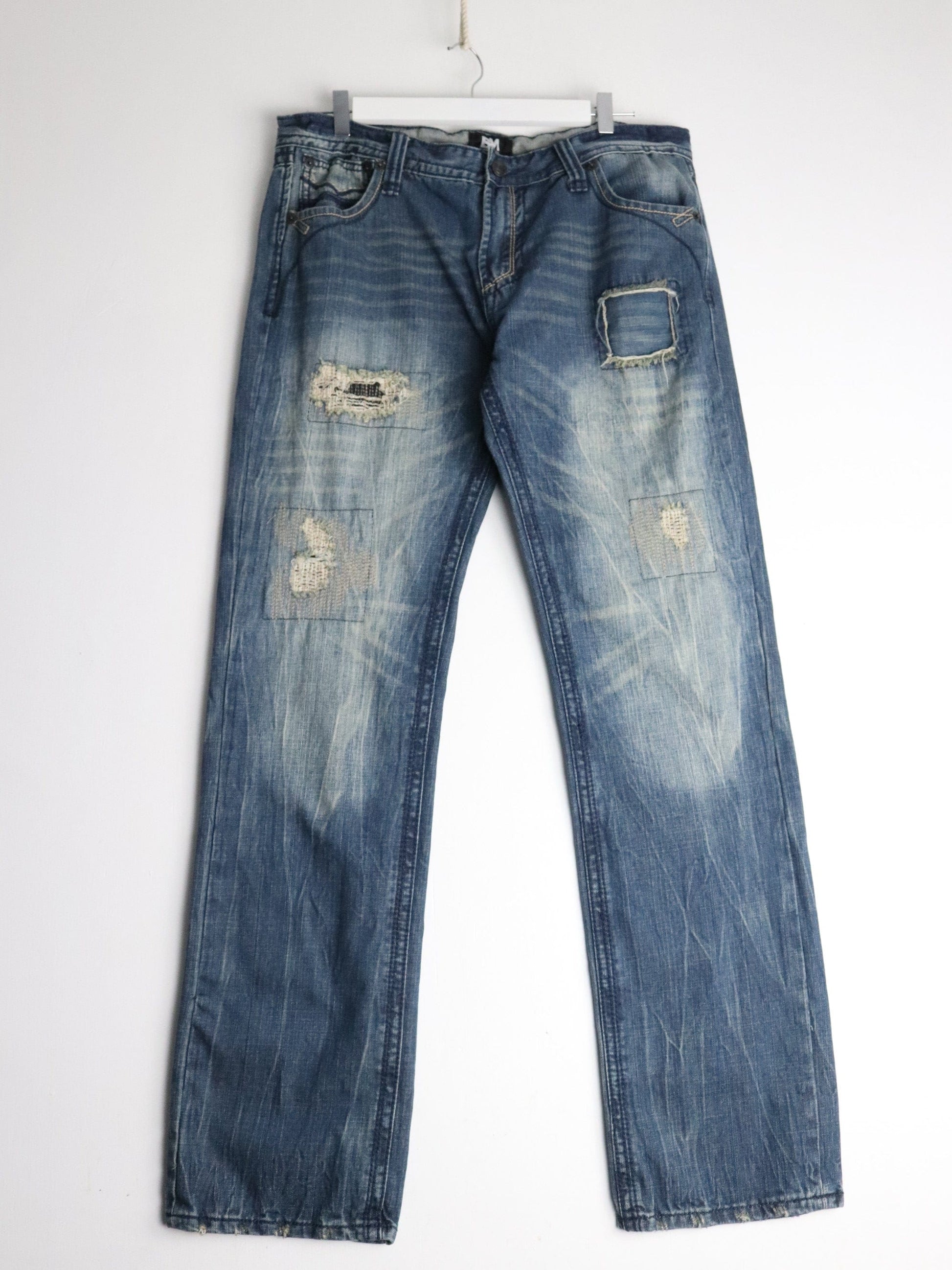 Bluenotes Pants Mens 36 x 34 Blue Denim Jeans Slim Straight