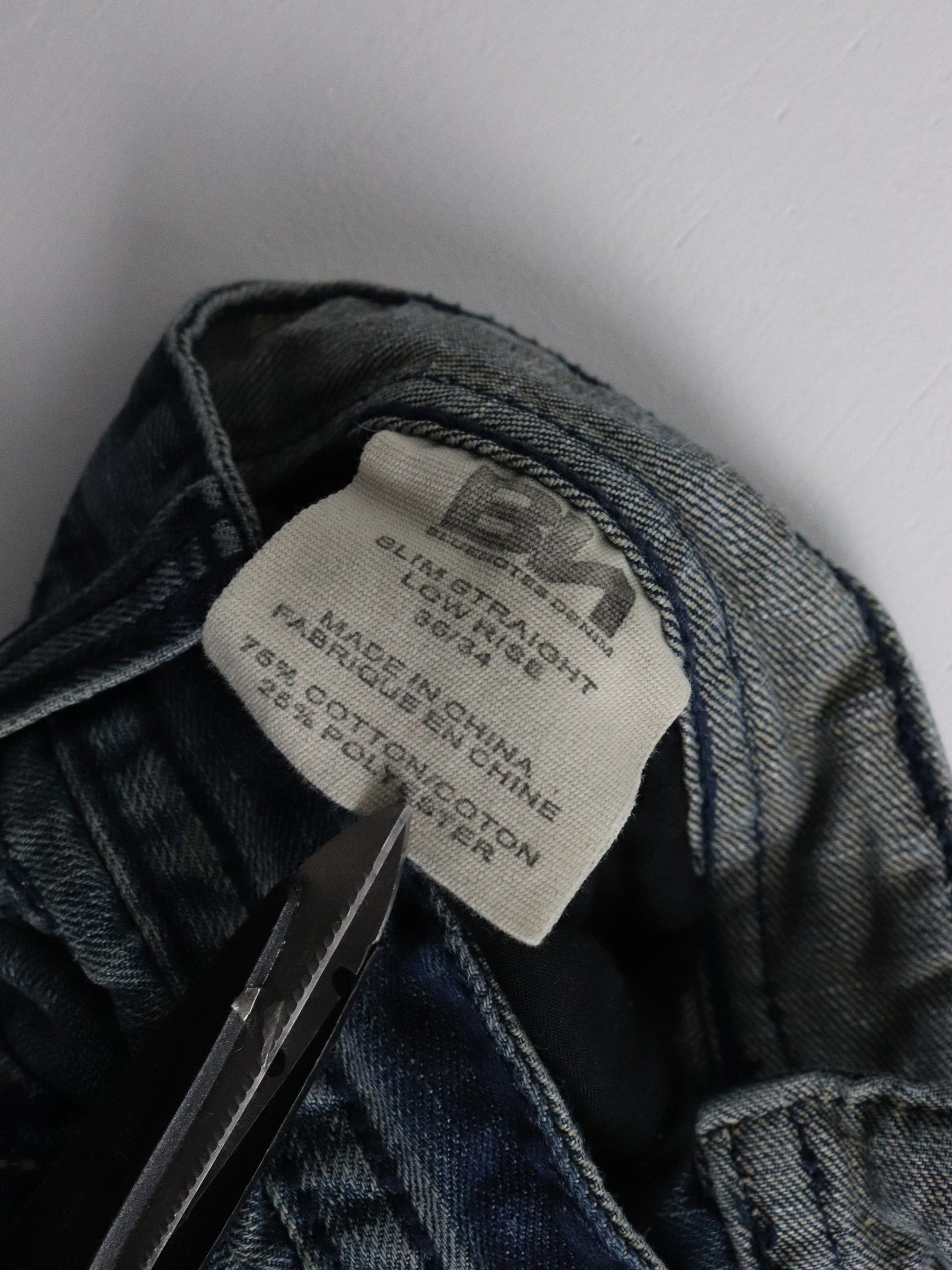 Bluenotes Pants Mens 36 x 34 Blue Denim Jeans Slim Straight