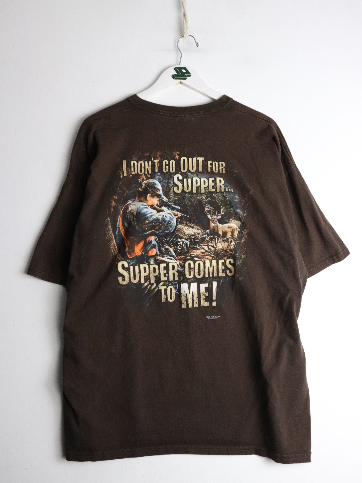 Buckwear T Shirt Mens 2XL Brown Deer Outdoors from propervintagecanada