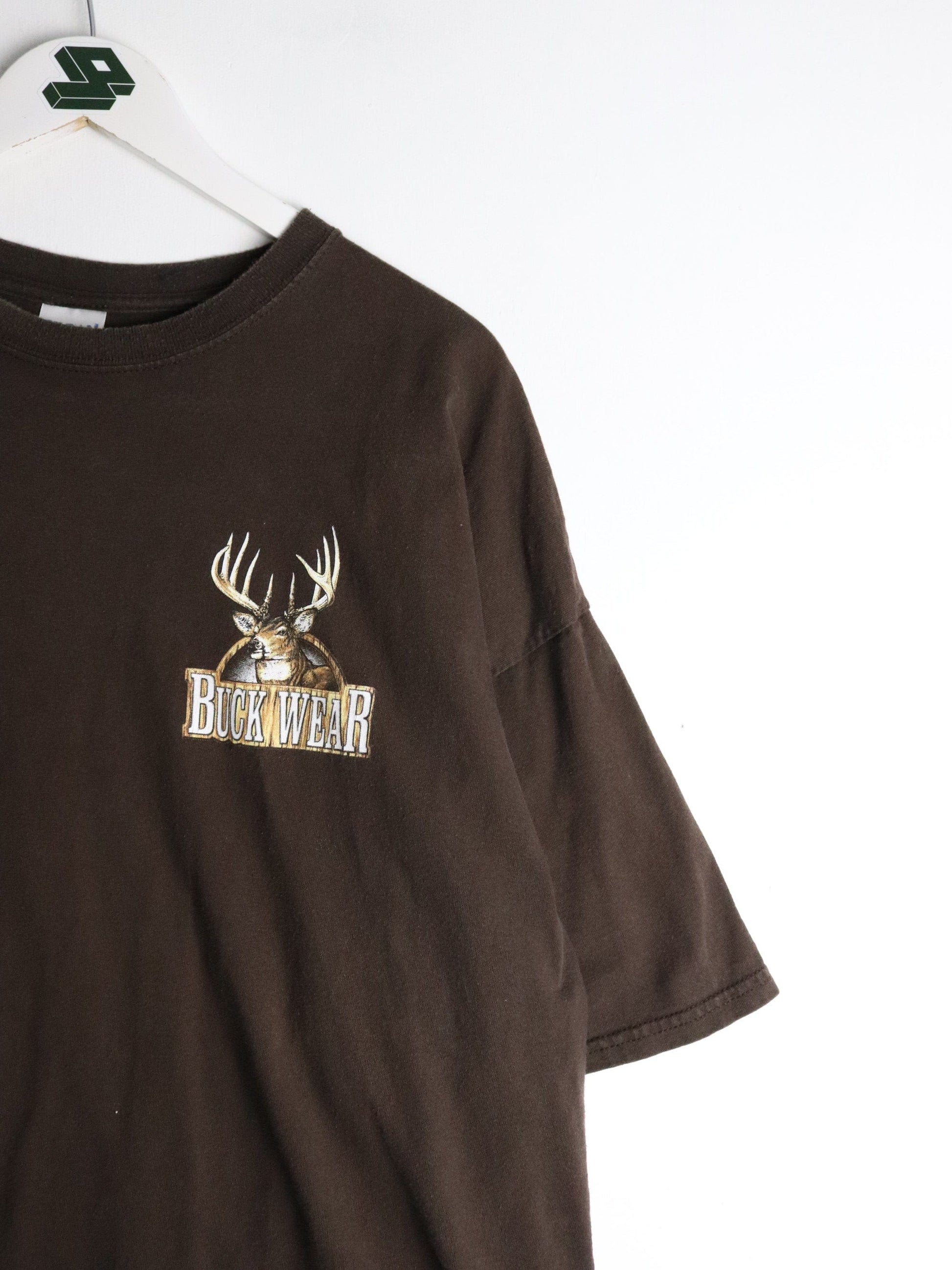 Buckwear T Shirt Mens 2XL Brown Deer Outdoors from propervintagecanada