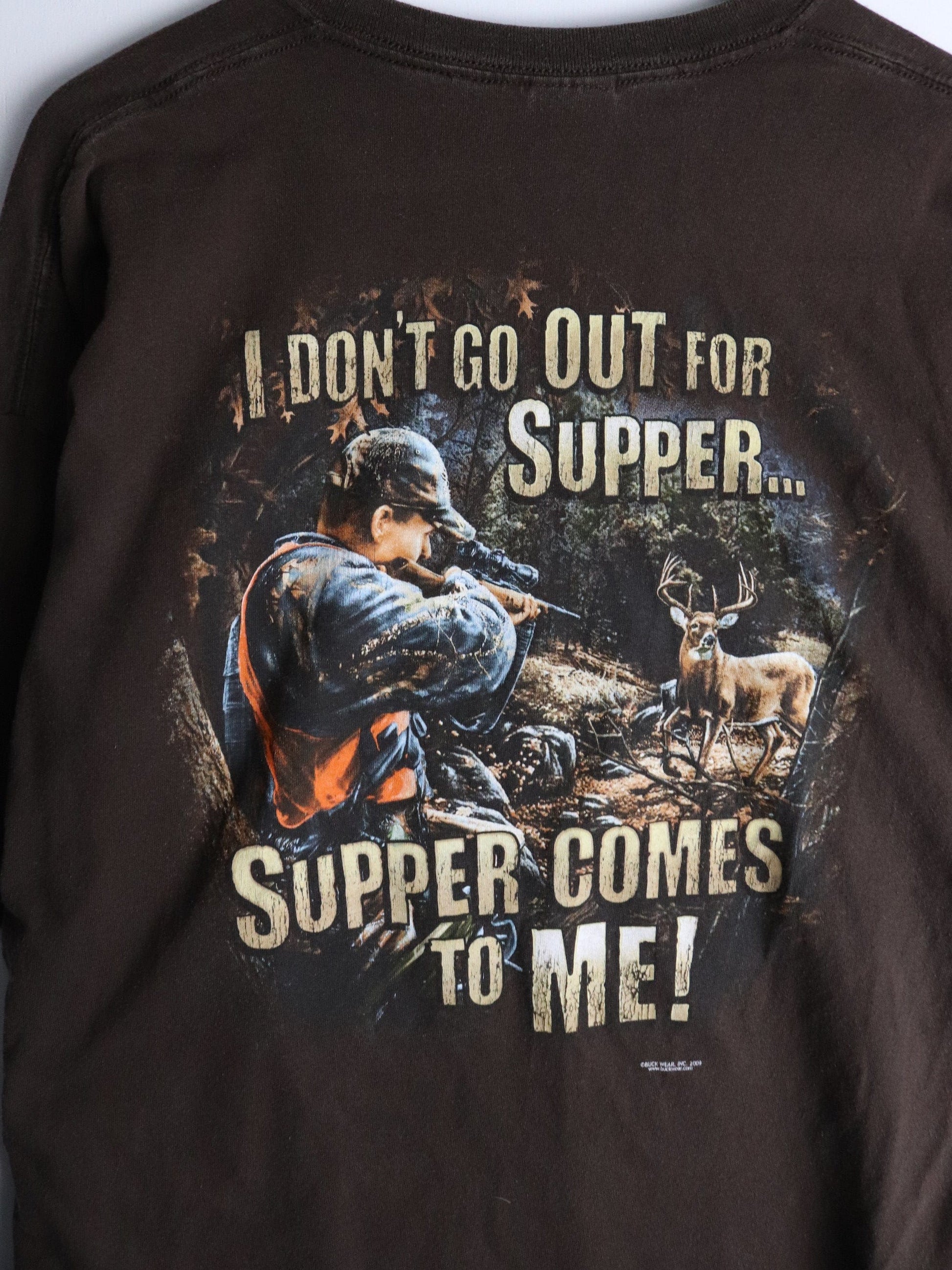 Buckwear T Shirt Mens 2XL Brown Deer Outdoors from propervintagecanada