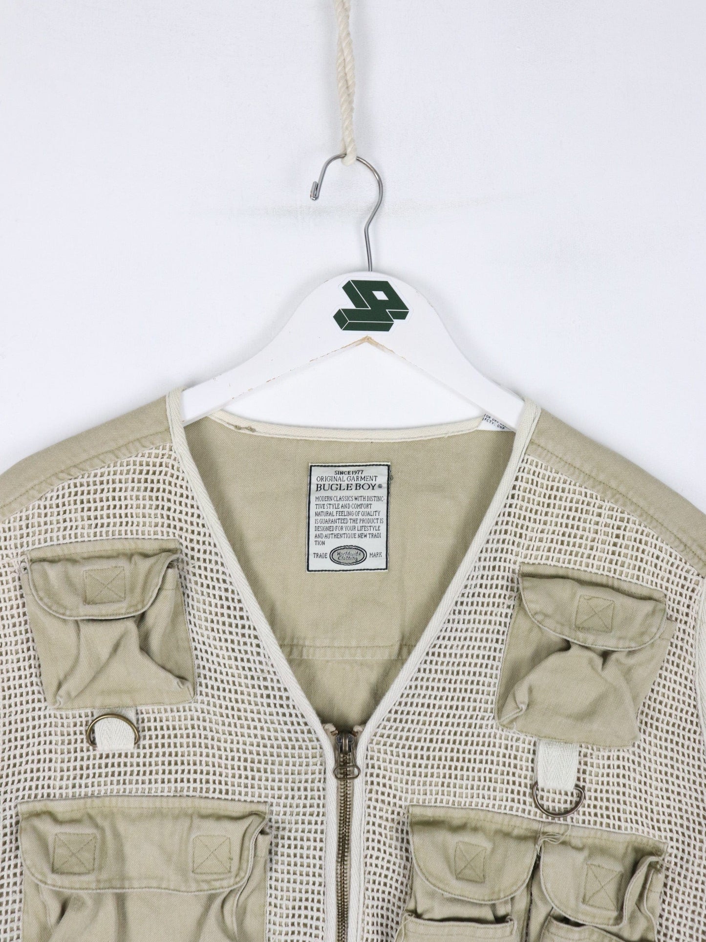 Bugle Boy Jackets & Coats Bugle Boy Vest Mens Medium Beige Fishing Hunting Jacket Outdoors