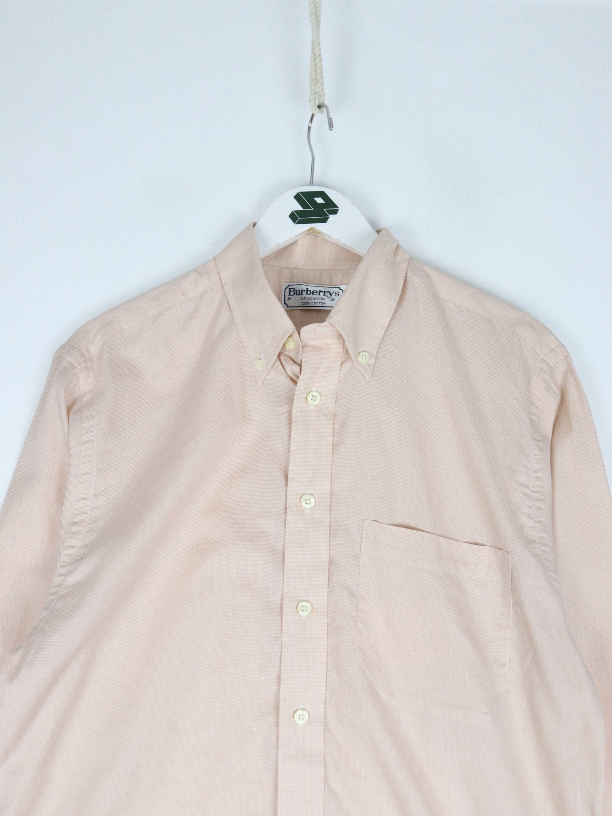 Burberry Button Up Shirts Burberrys of London Shirt Mens Medium Pink Button Up