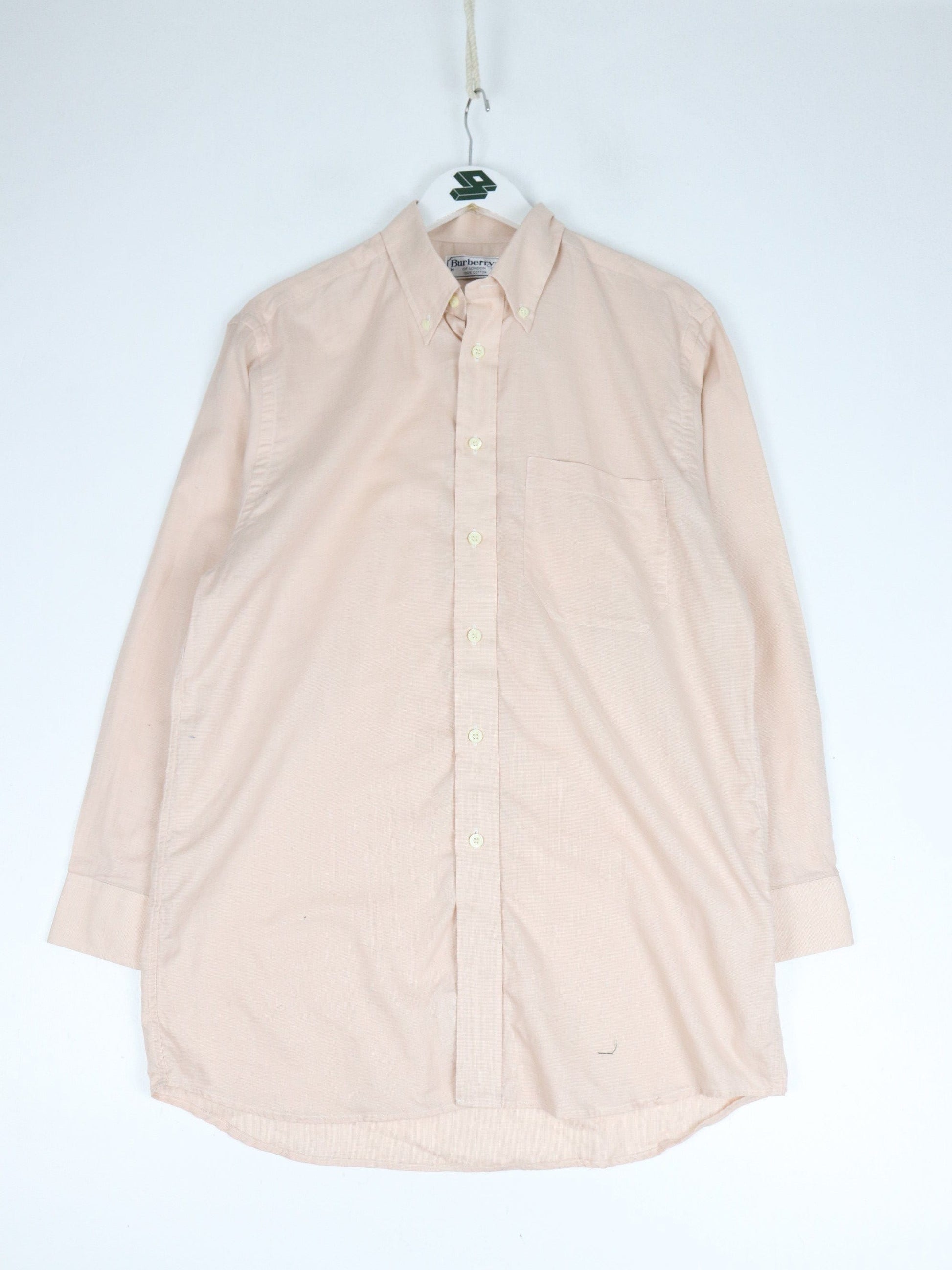 Burberry Button Up Shirts Burberrys of London Shirt Mens Medium Pink Button Up