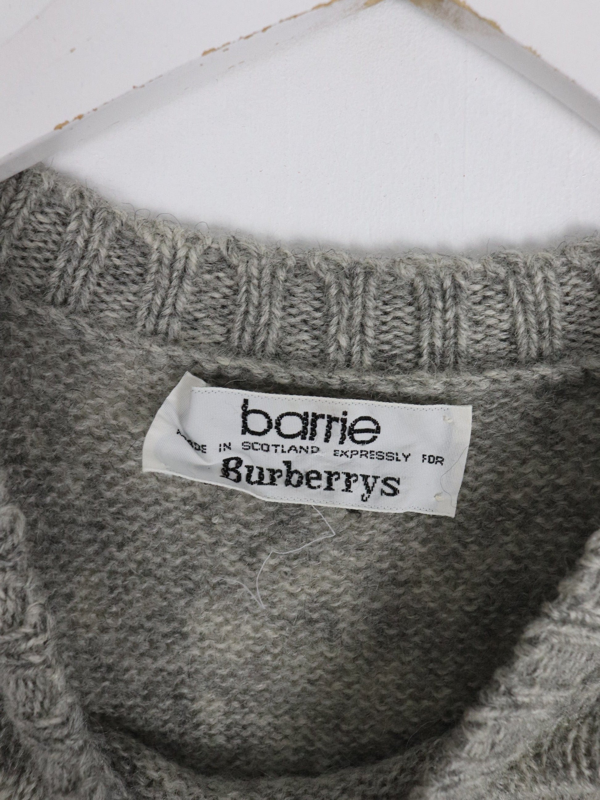 Burberry Knitwear Barrie Burberry's Sweater Mens Medium Grey Wool Knit