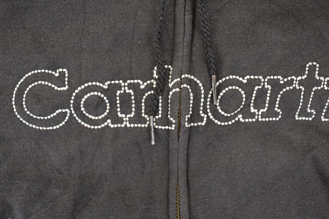 Vintage Y2K Distressed Carhartt Full Zip Hoodie Sweatshirt Womens S