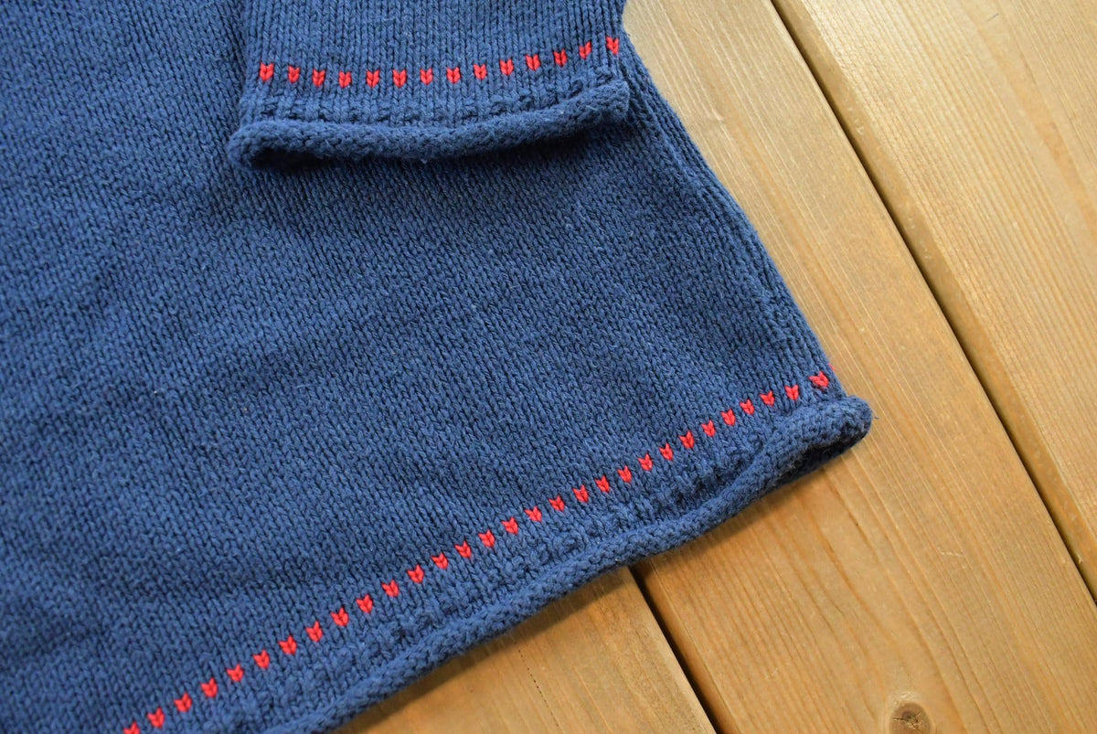 Vintage 1990s Parkhurst Cotton Acrylic Knit American Flag Sweater Men's L