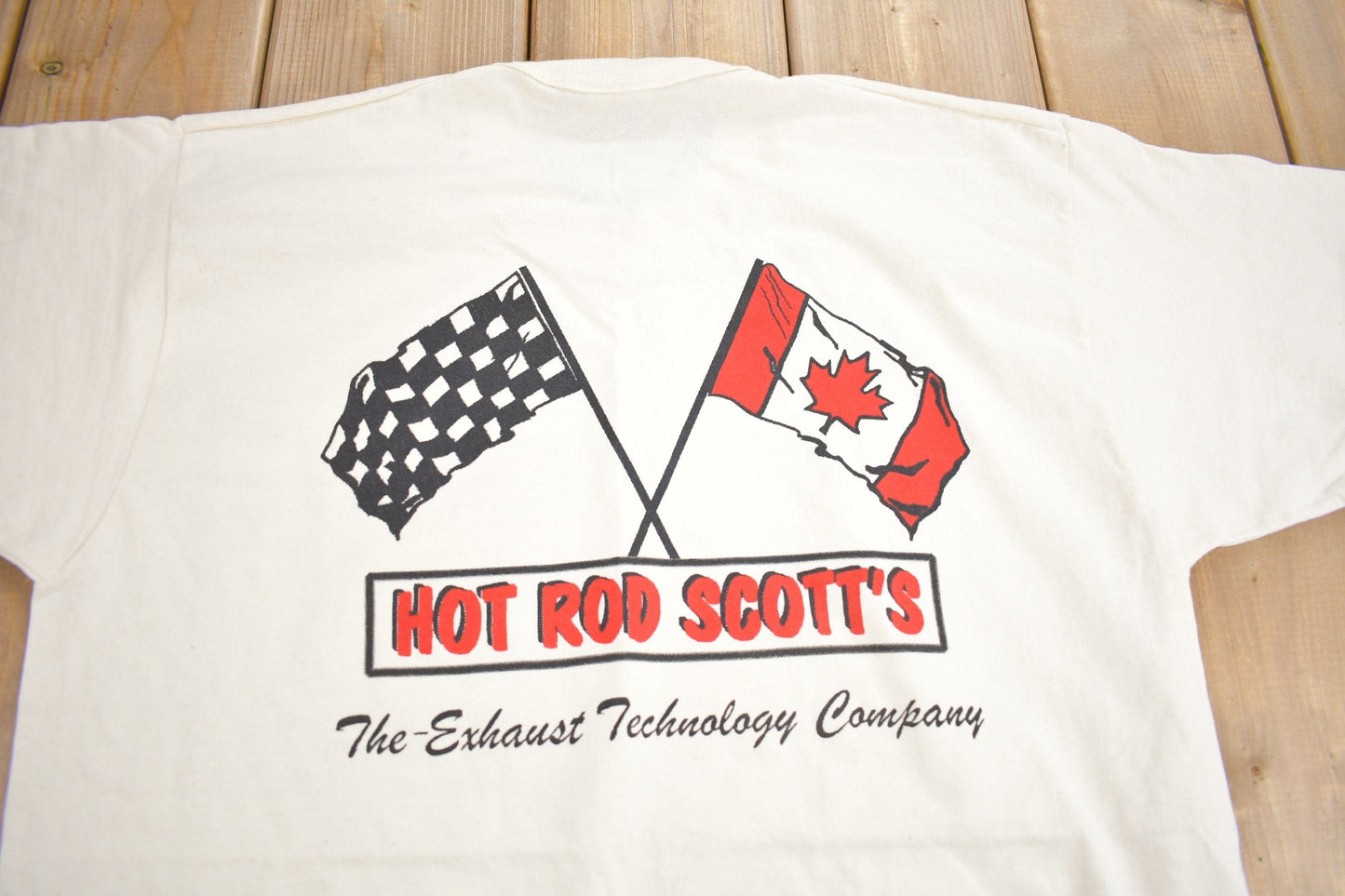 Vintage 1990s Hot Rod Scott's Graphic T Shirt Men's Large