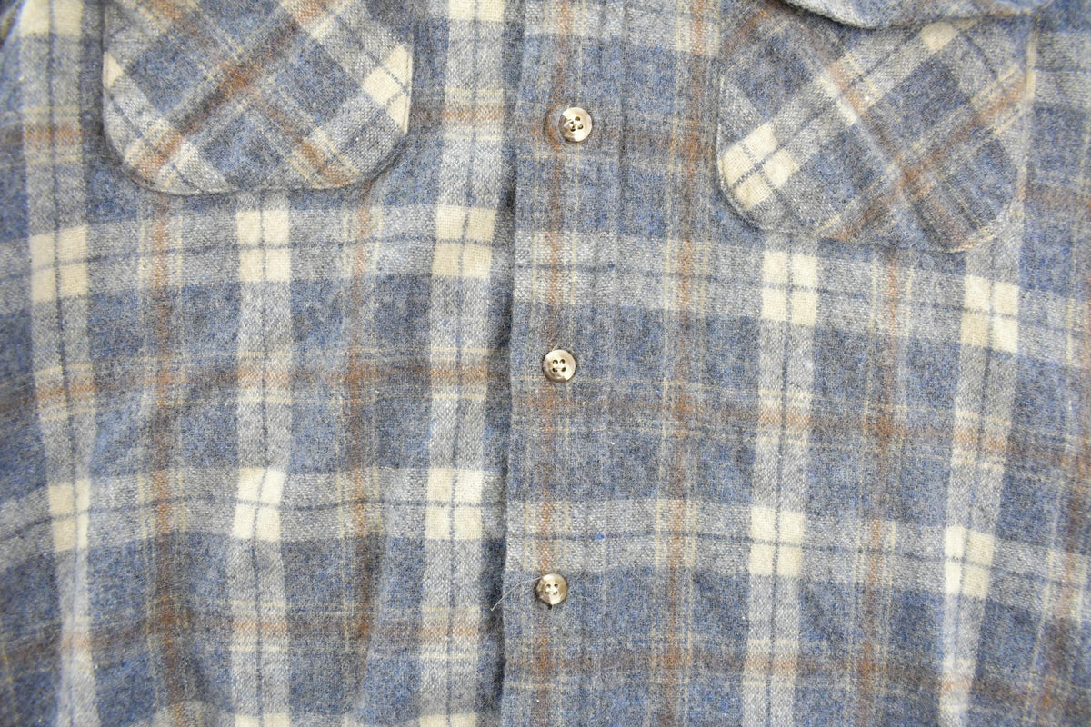 Vintage 1980s Wild River Plaid Flannel Button Up Shirt Men's S