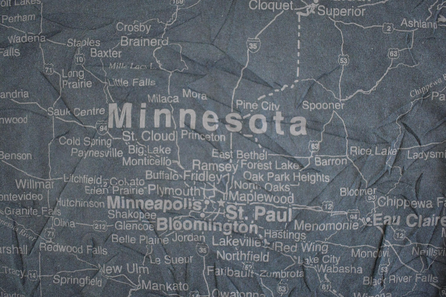Vintage 1990's Minnesota Mosquito Map Souvenir Travel T-Shirt Mens L