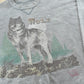 Vintage 1990s Lone Wolf Crewneck Sweatshirt Men's L