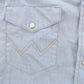 Vintage 1990s Wrangler Chambray Western Pearl Snap Button Up Shirt Men's M